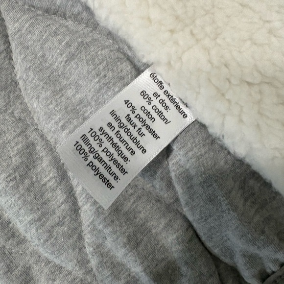 Maurices Gray Quilted Vest with Cream Lining - Picture 3 of 5